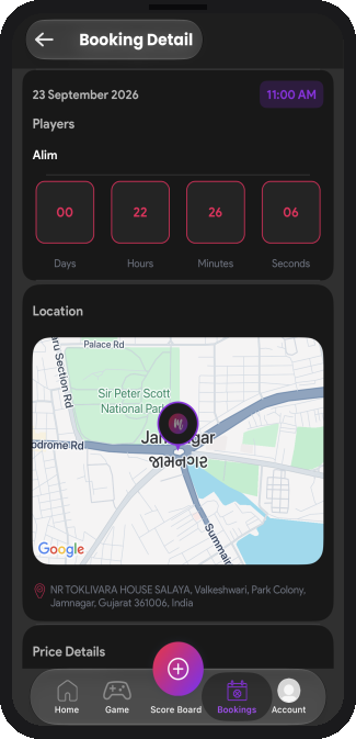 Booking Detail & Map